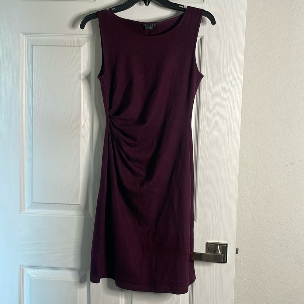 theory 100% wool tank mini dress